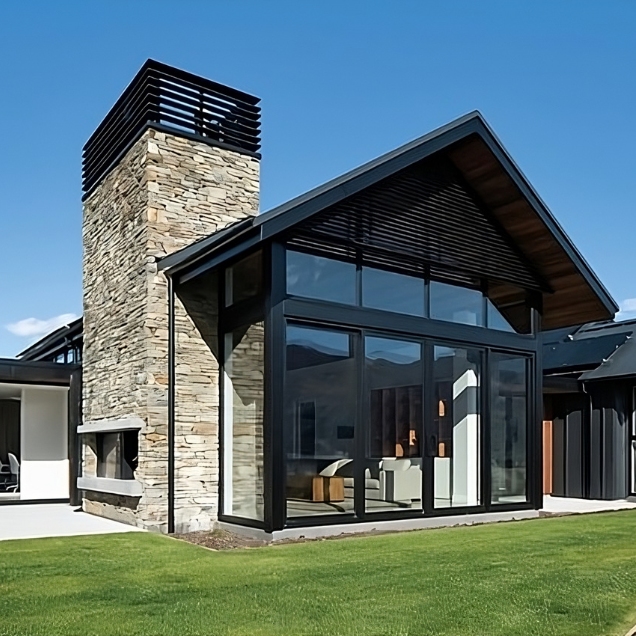VIKO Stones Wanddecoratie natuursteen steenstrips buiten schoorsteen moderne woning VIKO Stones Wanddecoratie natuursteen steenstrips buiten schoorsteen moderne woning